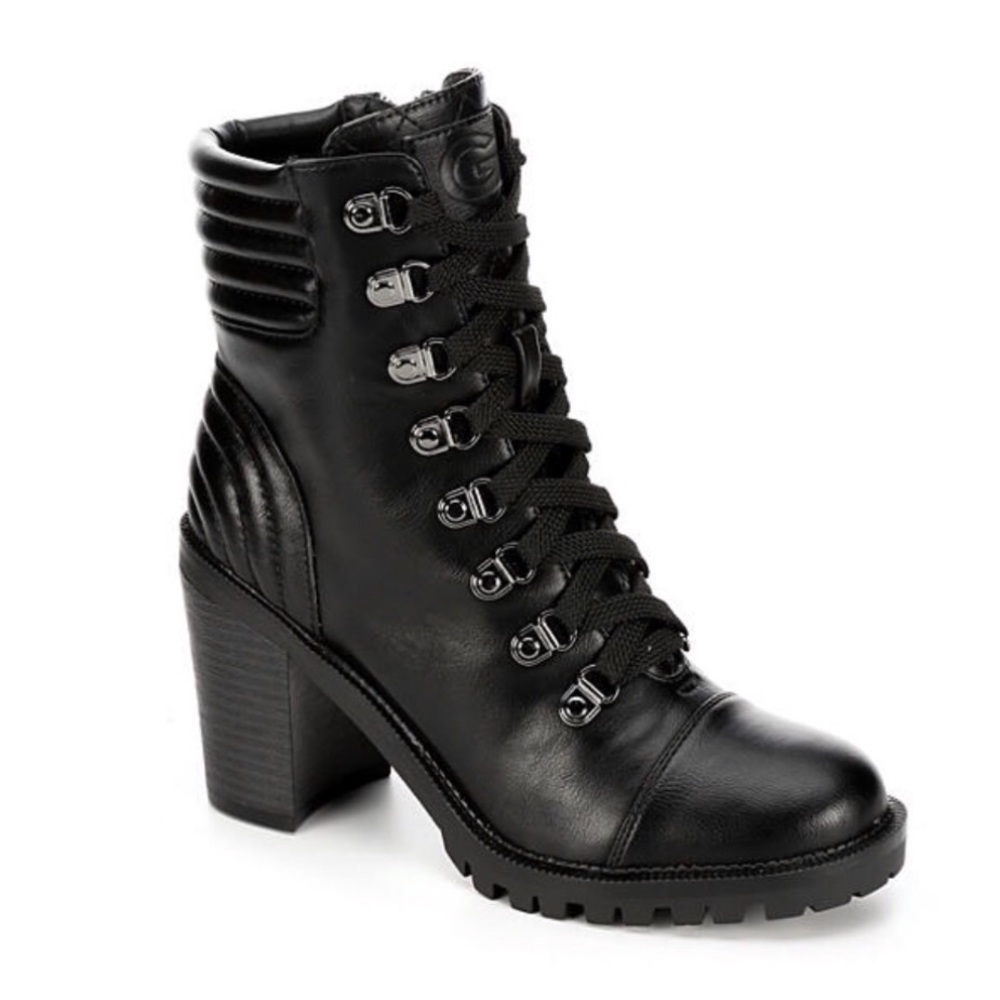 Chunky Heel Combat Boots